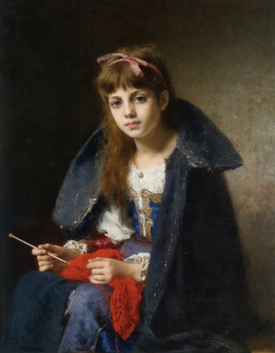 Retrato, de, um, menina jovem de Alexei Harlamov